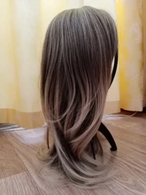 LOUIS FERRE marrón Bob pelucas con flequillo medianas de onda sintético Peluca de pelo para las mujeres resistente al calor peluca Lolita Cosplay