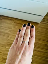 ZHOUYANG-Anillo delicado delgado de estilo minimalista con una mini perla, joyería fina, color amarillo claro dorado