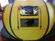 HUI LINGYANG-tienda de campaña para exteriores, carpa automática para acampar, senderismo, impermeable, grande, familiar, abierta