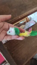 pawstrip Soft Fleece False Mouse Cat Toys Colorful Feather Funny Playing Toys For Cats