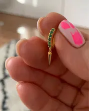 Pendientes pequeños de arcoíris de Playa de Ley 925 para mujer, con personalidad, animal, serpiente, abeja, mariposa, de plata y oro, 1 unidad