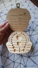 Caja de dientes de madera para bebé, organizador para guardar dientes de leche, idioma español e inglés, Umbilica, guardar regalos
