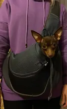 Eslinga-Bolsa de hombro cómoda para mascotas, bolso con malla Oxford, bolso de viaje para gatos y cachorros, funda frontal transpirable para exteriores