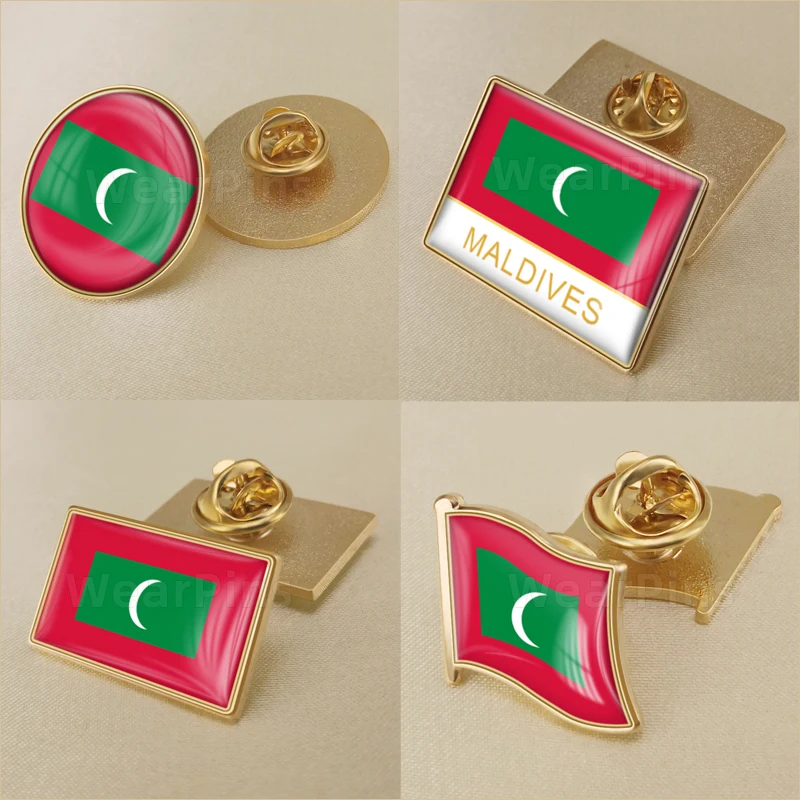 Anstecknadel Pin Abzeichen Anstecknadel Flagge Land Karte Mv Maldives 