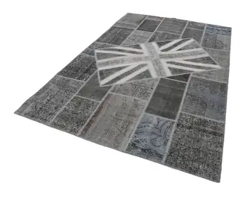 

200x300 Cm British Handmade Flag Patchwork Rug-7x10 Ft