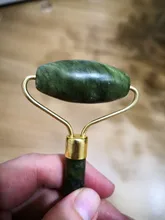 Gua Sha-Rodillo de Jade masajeador Facial 100% verdadera piedra Natural, rascador Gouache, herramientas de masaje para el cuidado de la piel