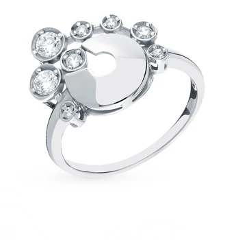 

Silver ring with cubic zirconia sunlight sample 925