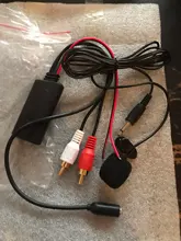 Biurlink-Adaptador de Audio inalámbrico para coche, dispositivo con Bluetooth, RCA, AUX, micrófono manos libres, 2RCA, puerto para estéreo con entrada de Audio 2RCA AUX-IN