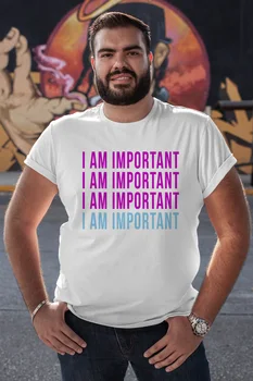 

Angemiel Wear Im Important Ben Treated White Men 'S Cotton Big Size T-Shirt