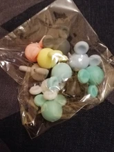 BOBO.BOX-Cuentas de dentición de Mickey para bebé, cuentas de grado alimenticio con forma de ratón de dibujos animados para collares, sin BPA, juguete para morder de bebé para lactancia, 10 Uds.