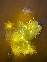 Led-String-Lights Christmas-Snowflakes Holiday Party Waterproof Connectable Wave