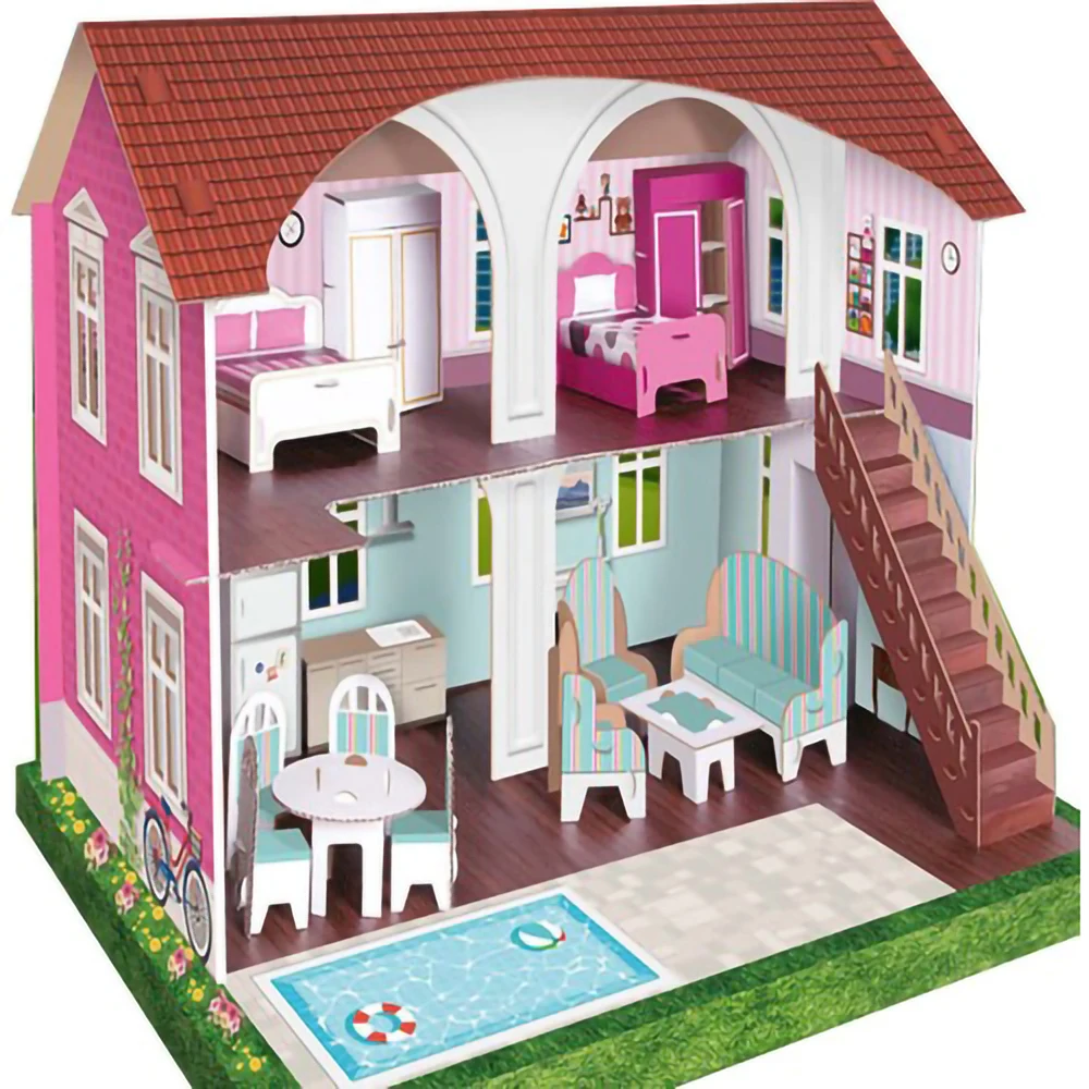 Arnas игрушки 3D модель мебель и игровой домик-17 шт. DIY Головоломка кукла Миниатюрный