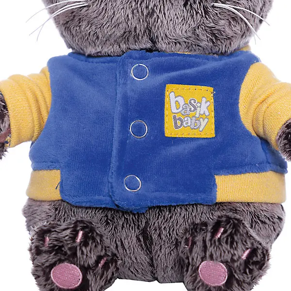 Мягкая игрушка Budi Basa Кот Басик Baby в синей куртке с желтой