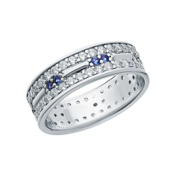 

Silver ring with cubic zirconia sunlight sample 925