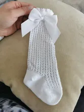 Calcetines antideslizantes de encaje hasta la rodilla para bebés, botines de tubo largo de princesa, 0-3 años