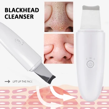

Ultrasonic Deep Face Cleaning Skin Scrubber Acne Blackhead Removal Facial Lifting Reduce Wrinkles Equipment With USB Charging