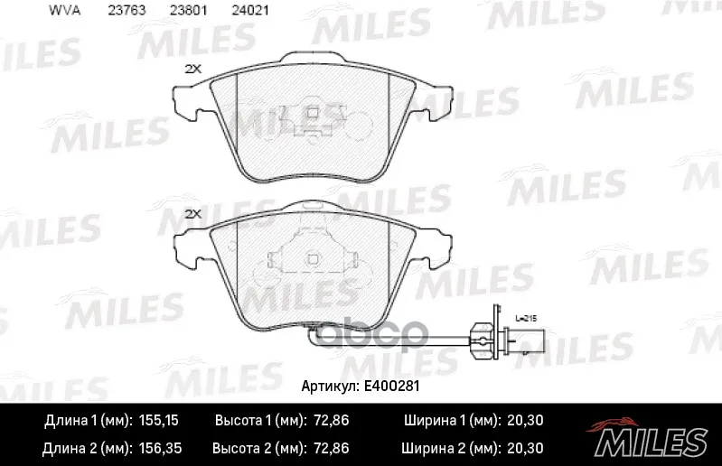 Колодки Тормозные Audi A6/Allroad 04с Датчиком Передние Lowmetallic Miles E400281 Miles арт. E400281