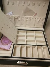 Joyero de cuero de alta capacidad para mujer, organizador de joyas de viaje, multifunción, collar, pendientes, caja de almacenamiento de anillo, regalos para mujer