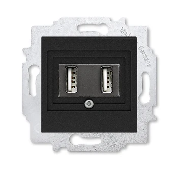 

ABB EPJ Levit anthracite/Smoky black USB charging dual,, anthracite 2chh290040a6063