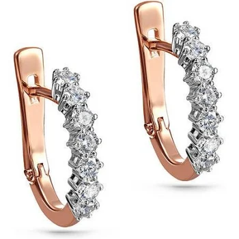 

Kabarovsky earrings with 14 diamonds in red gold