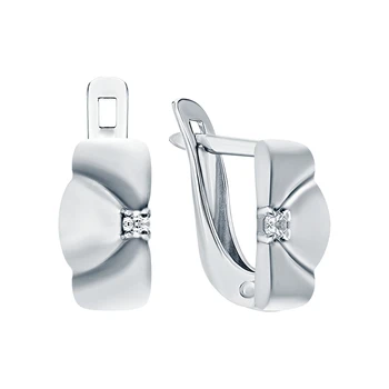 

Silver earrings with cubic zirconia sunlight sample 925