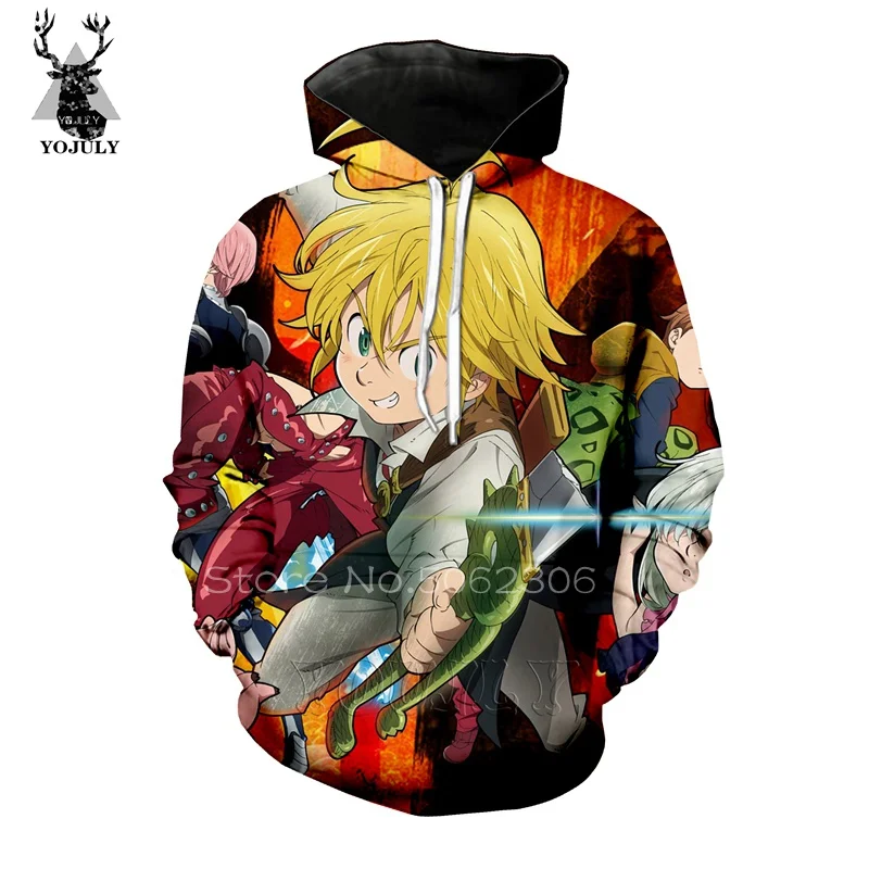 16 Nanatsu No Taizai hoodies lil peep autumn men's hoodie lil peep sweatshirt off white 3D Harajuku streetwear stranger things A21 - Color: 16