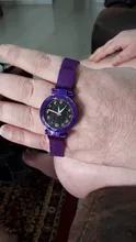 TikTok-reloj magnético con correa de malla para mujer, cronógrafo con superficie Digital de cielo estrellado, para celebridades por Internet