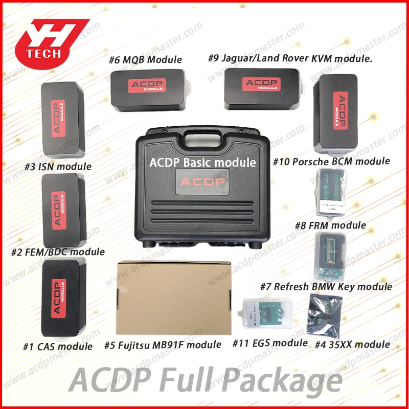 Yanhua Mini ACDP полный пакет всего 11 модулей базовый модуль+ модуль 1/2/3/4/5/6/7/8/9/10/11