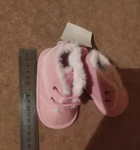 Botines de nieve para bebé, zapatos de cuna para niño y niña, suela antideslizante de algodón cálido para invierno, zapatos para primeros pasos