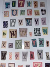 Pegatinas decorativas hechas a mano para álbum de recortes, calcomanías con números del alfabeto en inglés, Retro, decoración de álbumes y diarios, lote de 6 unidades