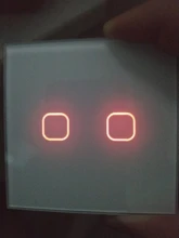 EsooLi-Interruptor táctil de cristal para la pared, inalámbrico, con control de voz, material retardante de fuego, compatible con app Tuya y Smart Life, apto para la Unión Europea y Reino Unido