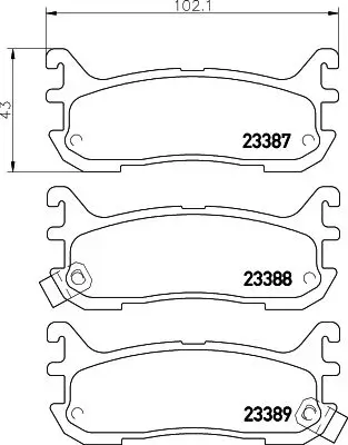 Колодки тормозные дисковые HELLA 8DB355027-491