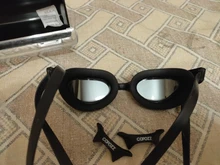 COPOZZ profesional impermeable chapado claro doble Anti-niebla gafas de natación Anti-UV de las mujeres de los hombres gafas de natación gafas con el caso