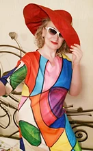 Vestido de verano Retro holgado con media manga, cuello en V, 2020