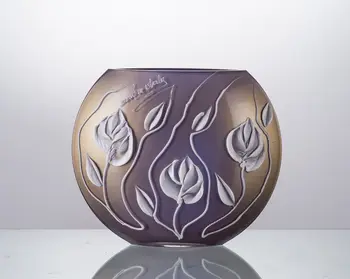 

QUALITY TURKISH and ITALIAN DESIGN - PORIO AHD-39152 FLOWER MOTIF DESIGN LILY COLOUR ELLIPTICAL VASE - 30 CM - INCLUDED CARGO