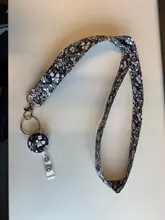 Cordón de tela nuevo estampado para tarjetas de identificación, correa para el cuello, correas de cuello de teléfono móvil, suministros escolares y de oficina, 1 ud.