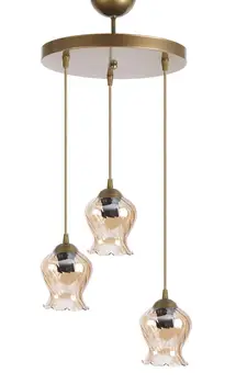 

Pendant lamp Chandelier Glazed Metal Modern Lounge Sports Triple Lilies