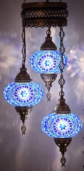 

Turkish Moroccan Handmade Mosaic Hanging Ceiling Lantern Night Tiffany Accent Lamp Pendant Light Fixture Lighting Chandelier