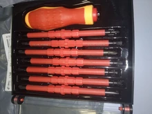 SKIUNT-Juego de destornilladores aislados, destornillador magnético Phillips, soporte de tornillo ranurado para herramientas manuales para electricistas