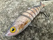 Kingdom-Señuelos de Pesca con articulaciones múltiples, cebos duros de hundimiento, 90mm, 120mm y 140mm, wobblers realistas, Lucio