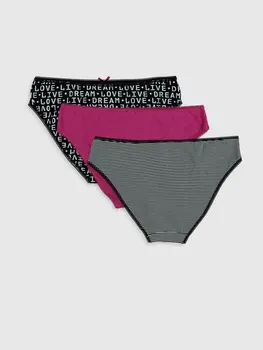 

Cotton Classic Panties 3'Lü