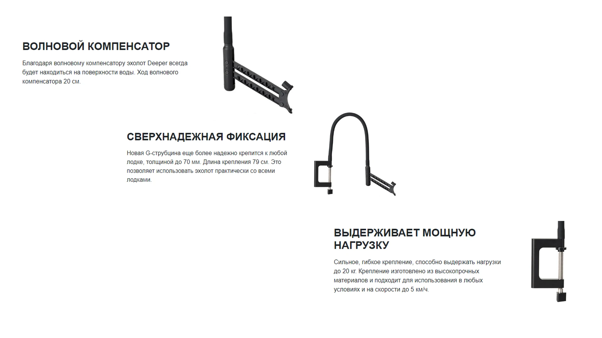 КРЕПЛЕНИЕ ДЛЯ ЛОДКИ 2.0 Deeper