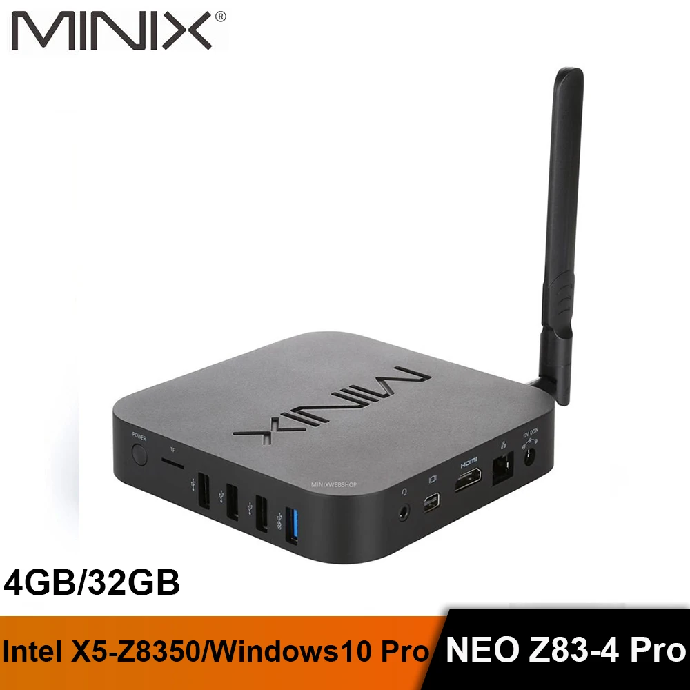 MINIX NEO Z83-4 Pro Intel MINI PC официальный Windows 10 Pro мини-ПК Intel Atom x5-Z8350 4 ГБ/32 ГБ с монтажным Портативный Mini PC