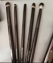 Hourglass-Juego de brochas de maquillaje, 10 unidades, polvo, colorete, sombra de ojos, corrector, delineador de ojos, pinceles con mango de Metal