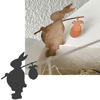 

Rabbit Bring An Egg Metal Cutting Dies Egg&Rabbit Dies Scrapbooking 2020 Crafts Cards