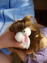 Lindo animal Bola de pelo de conejo, anillo mujer banda de goma elástica pelo bandas coreano sombreros niños ornamentos accesorios para el cabello