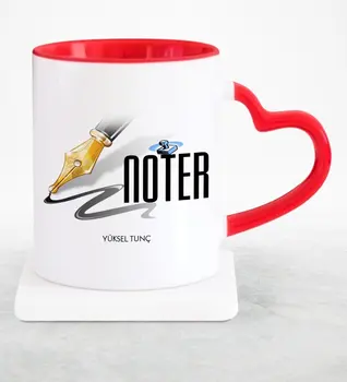 

Personalized Professional Notary Red Heart Mug Cup