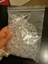 Tatuaje desechable y maquillaje permanente, tapas de tinta de pigmento, tazas grandes, medianas y pequeñas, 100 piezas