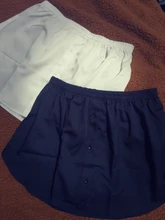 Womens A-Line Flared Curved Fake False Hem Button Down Detachable Waist Skirt PXPB