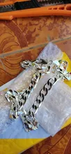 Collares de cadena de plata de ley 925 para hombre y mujer, cadena de eslabones cubanos italianos, de Figaro, de plata sólida, SC289